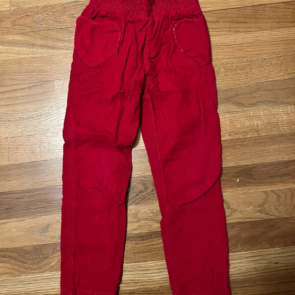 Mini Boden heart pocket Corduroy pants with lining
